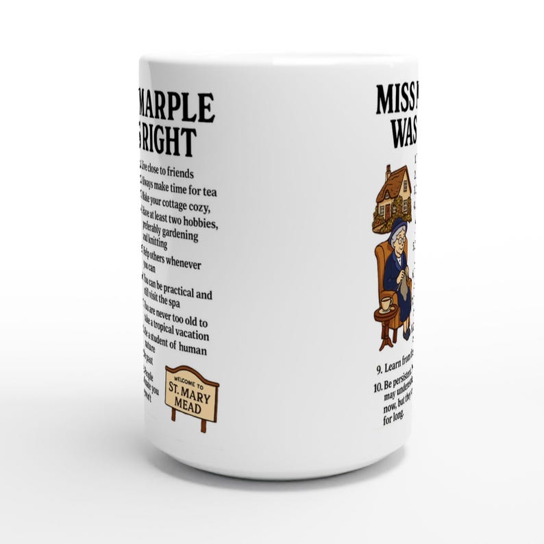 Miss Marple Life Leasons: keramische mok van 15 oz afbeelding 3