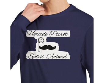 Hercule Poirot Spirit Animal Long Sleeve T-shirt