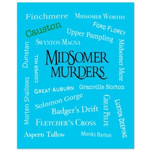 Midsomer Murders Cities Poster | Premium Matte Art Print | Perfect Gift for Fans