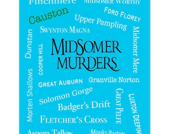 Midsomer Murders Towns - Gift for Mystery Tv Fans