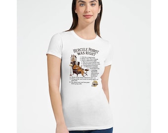 Hercule Poirot Inspired T-Shirt - Adorable Ideas from the Beloved Detective - Gift for Agatha Christie Fans