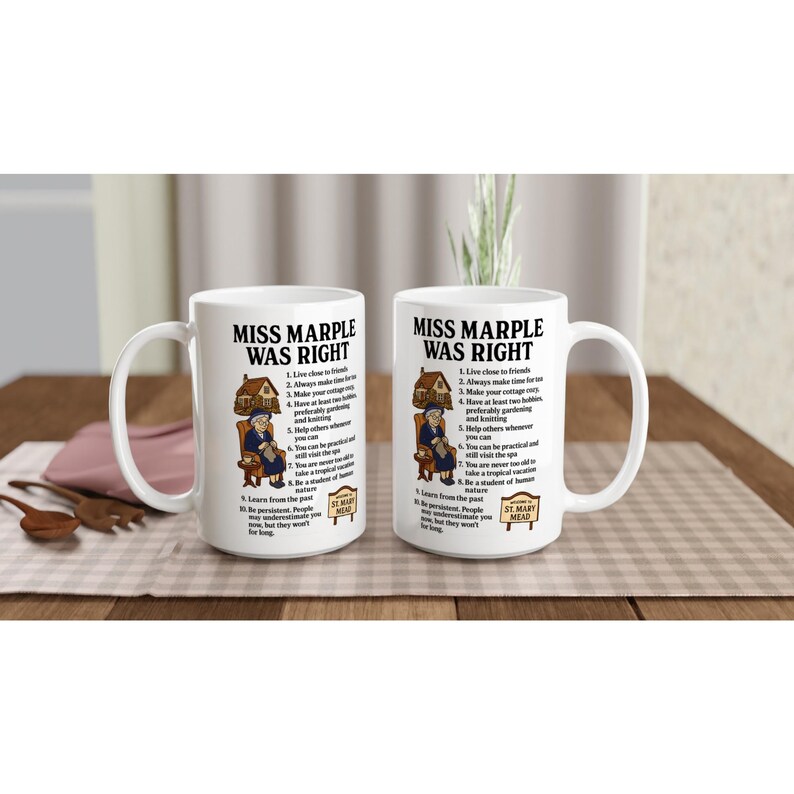 Miss Marple Life Leasons: keramische mok van 15 oz afbeelding 4