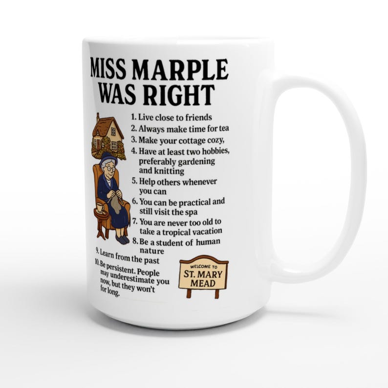 Miss Marple Life Leasons: keramische mok van 15 oz afbeelding 2