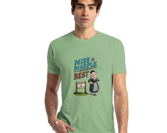 Fräulein Marple Geschenk - Agatha Christie Fan Tee - Unisex T-Shirt mit Rundhalsausschnitt