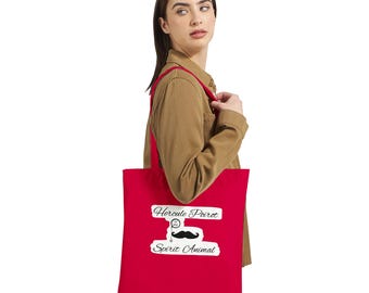 Hercule Poirot Tote Bag: Agatha Christie Fan Gift