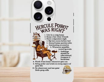 Funda para teléfono de Hercule Poirot: trucos divertidos del detective / Protección resistente y elegante