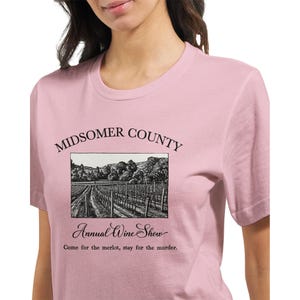 Midsomer Murders T-Shirt - Funny Mystery Tee - Unisex & Eco-Friendly Gift Pink