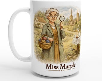 Miss Marple Ceramic Mug – Agatha Christie Fan Gift