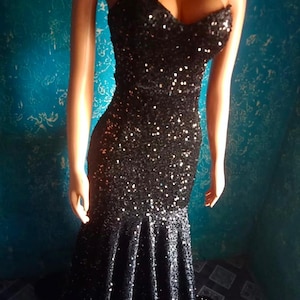 Lovely  black strapless mermaid prom dress , Elegant formal evening gown for special occasions, Black prom gown, Black party dress,