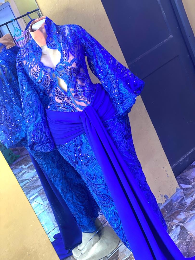 Royal Blue Plus Size Mermaid Wedding Dresses - Etsy