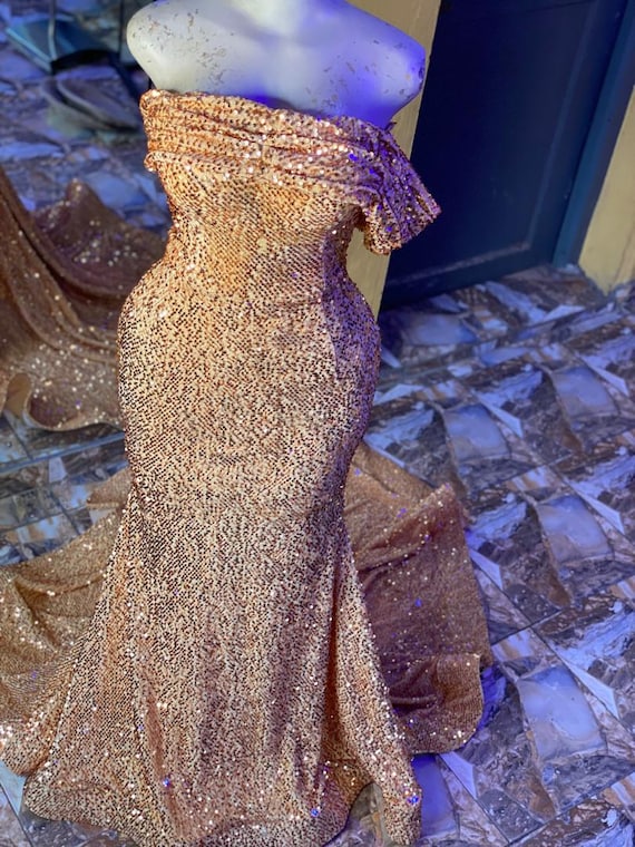 Exquisite Gold Mermaid Prom Dress , Gold Wedding Reception Dress, Gold  Birthday Dress, Homecoming Gold Dress, Gold Prom Dress, Gold Party - Etsy  Israel