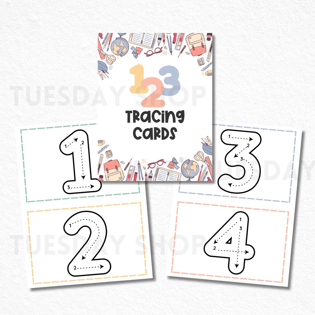 Preschool Tracing Flash Cards, Printable Preschool Activity Workbook, Preschool Activity Book ...
