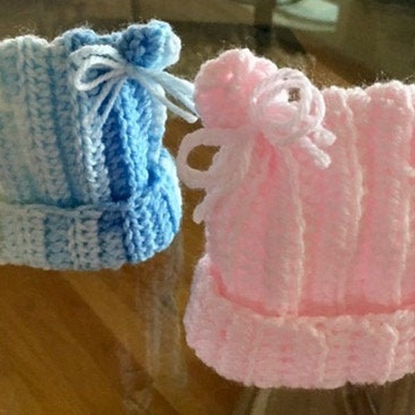 Teddy Bear Preemie Hat ( Crochet Pattern)