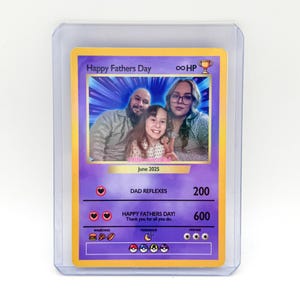 Custom Trading Card, Personalized Trading Card, Trainer Card, Playing Card, Fathers Day Gift, Anniversary Gift, Gift’s For Him, Poke Card