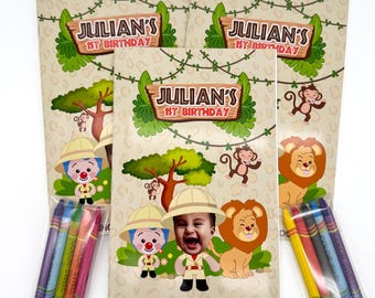 Custom Coloring Book with Crayons: Personalized Party Favors