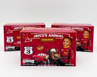 Cajas de galletas de animales personalizadas, regalos para baby shower, regalos de boda, regalos de fiesta, temática de zoológico, temática de circo, fiesta de zoológico, fiesta temática de circo