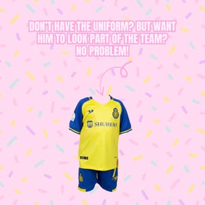 Adorno personalizado para tarta de cumpleaños de fútbol, decoración para fans de Cristiano Ronaldo Al Nassr imagen 2