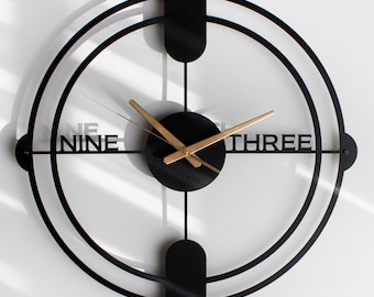 Minimalist Metal Wall Clock: Modern Home Decor, Silent Art Clock