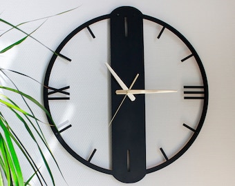 Unique Metal Wall Clock, Minimalist Wall Clock Art,Oversized Silent Wall Clock,Modern Clock,Boho Wall Clock,Best Clock Gift,Fathers Day Gift