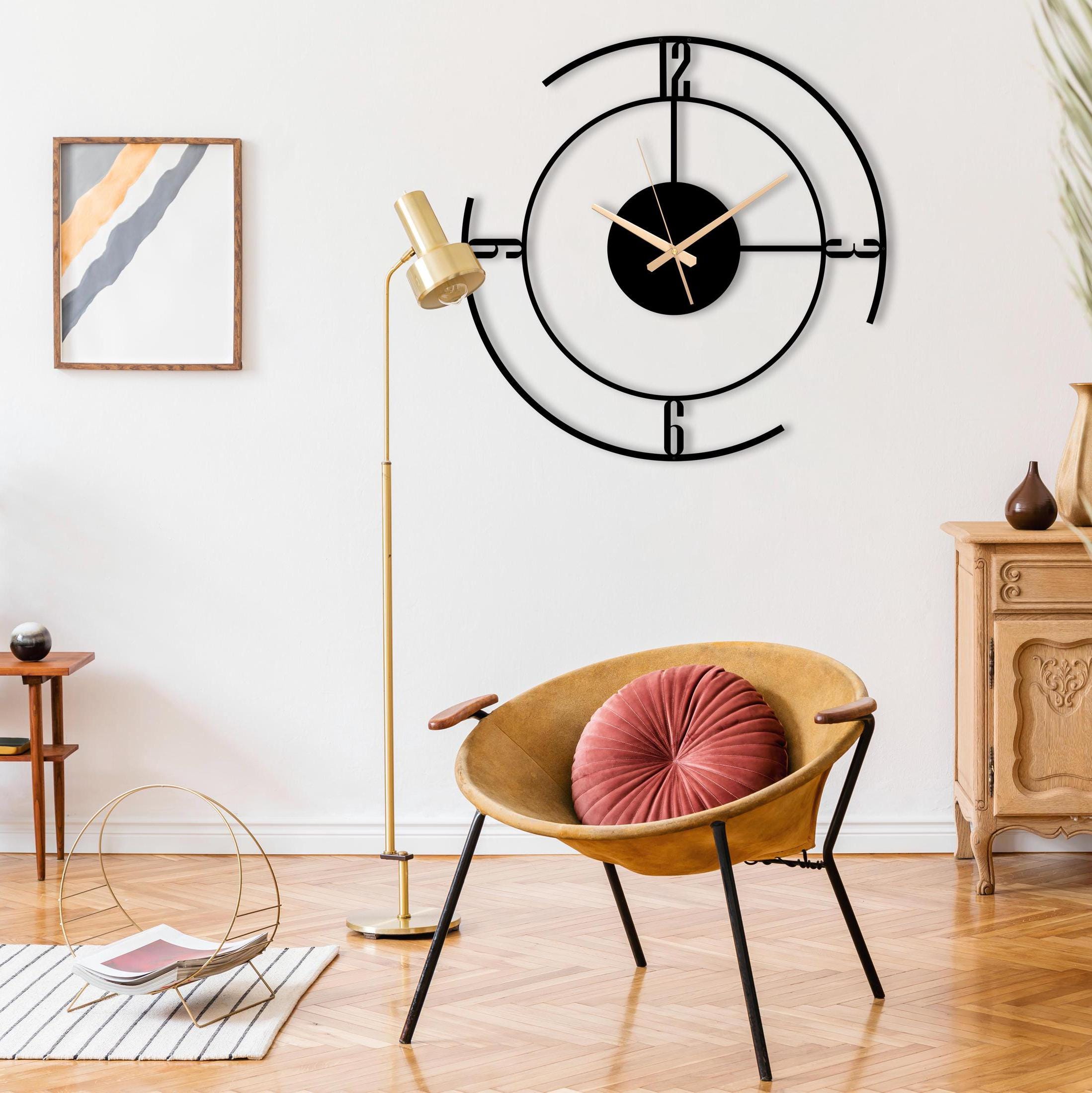 Minimalist Metal Wall Clock: Modern Silent Art Decor - Etsy