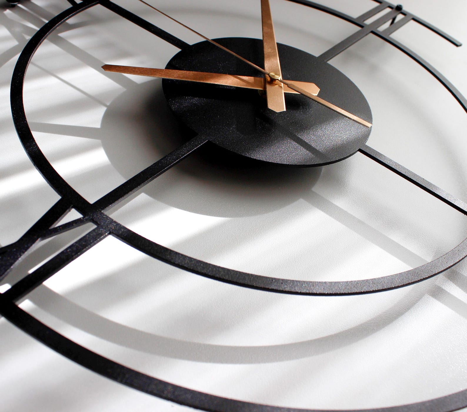 Modern Metal Wall Clock: Large Silent Minimalist Decor - Etsy UK