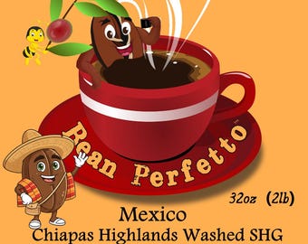 Mexico Chiapas Highlands Washed SHG 2 lb Whole Bean