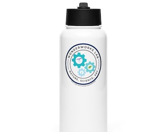Wonderworks Lab Stainless steel water bottle with a straw lid