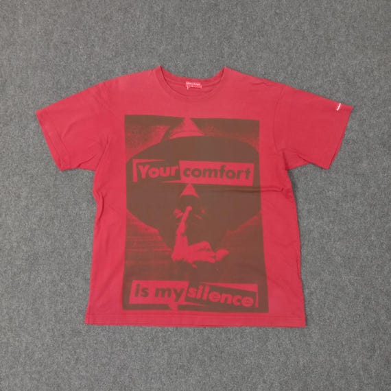 Barbara Kruger Your Comfort is My Silence Tshirt - Etsy