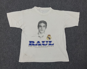 Vintage RAUL Real Madrid Soccer Player Tshirt