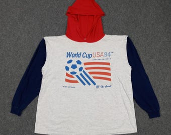 Vintage World Cup USA 94 Color Block Hoodies