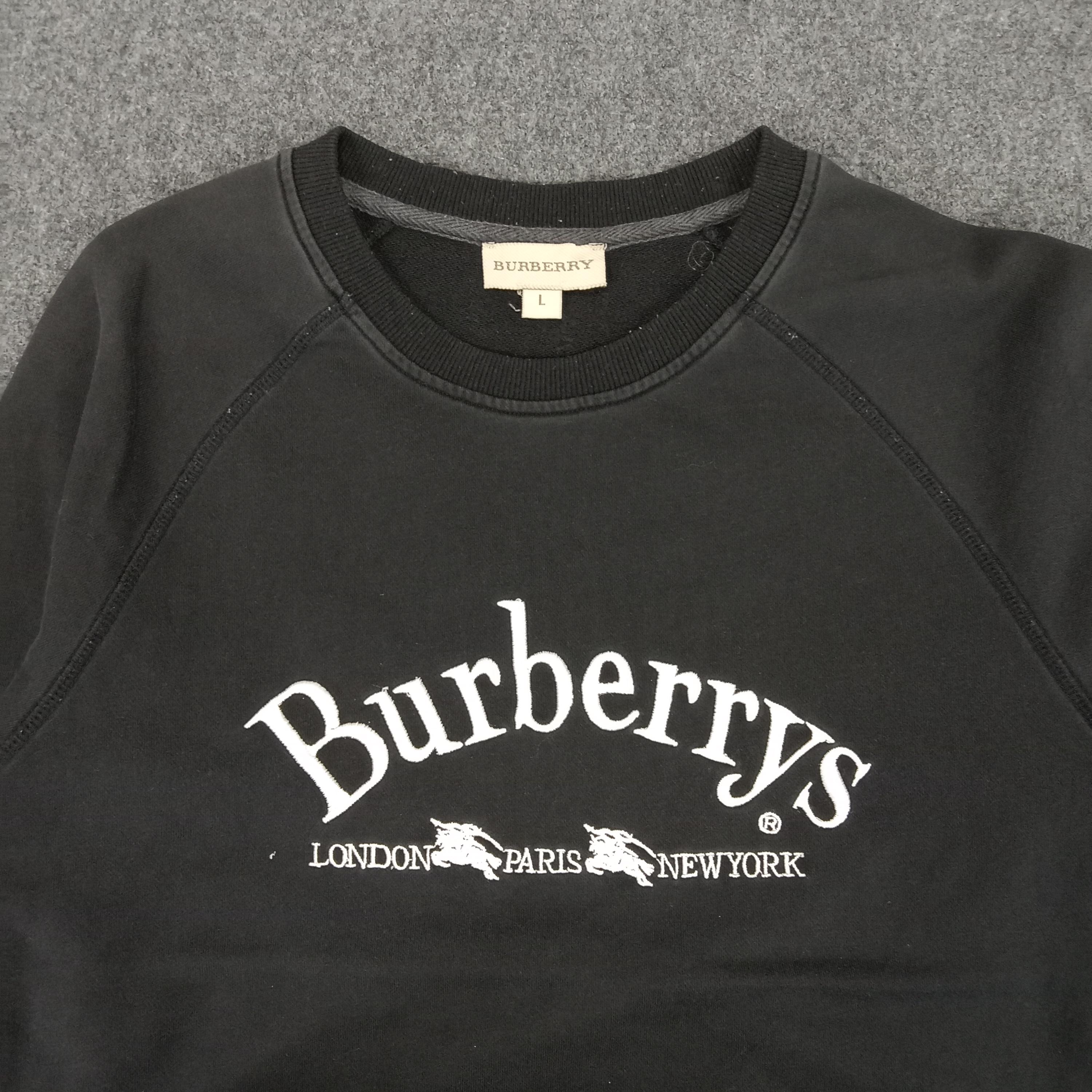 BURBERRY Italian Brand Center Logo Design Sweatshirt - Etsy