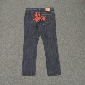 Stussy Streetwear Style Custom Logo Denim Jeans