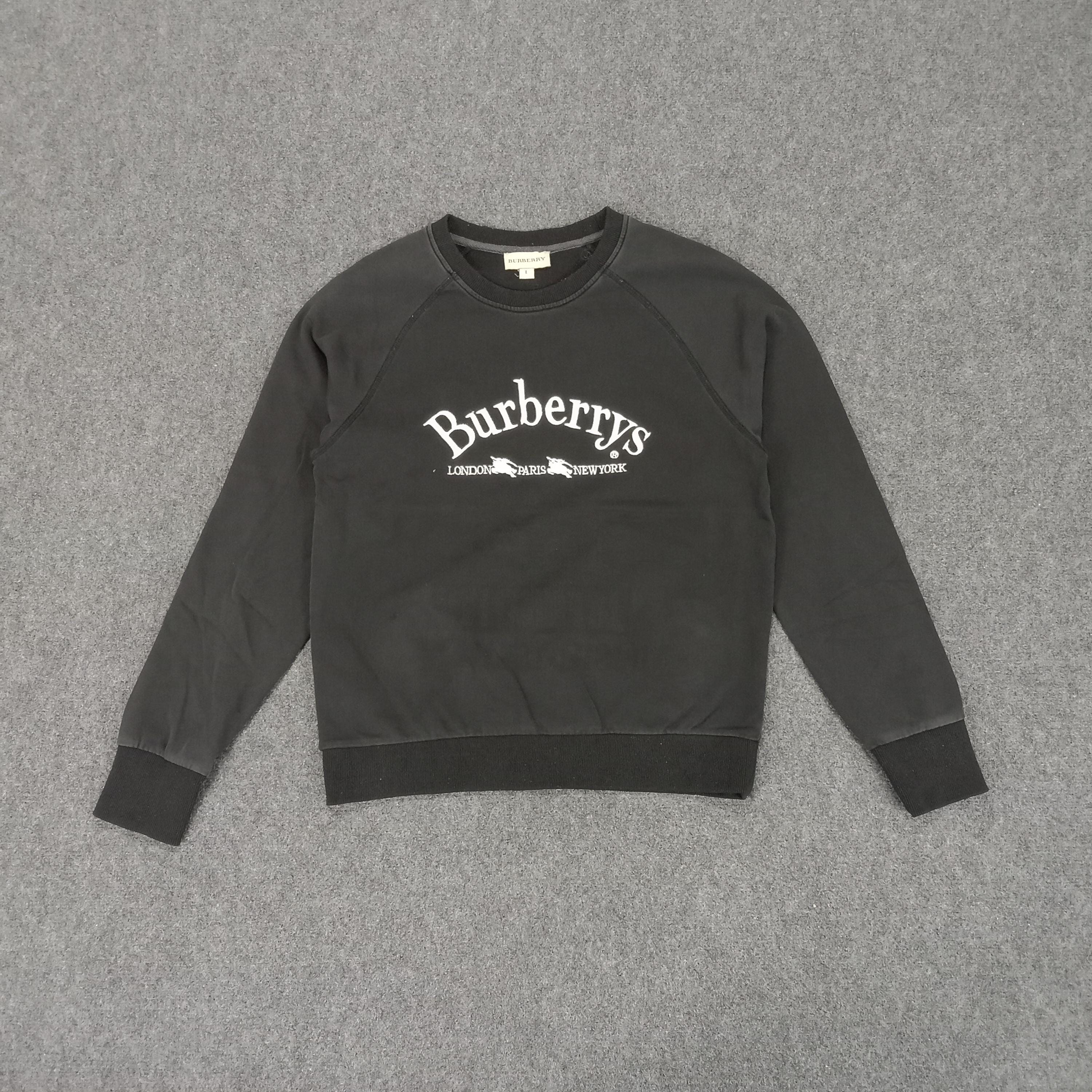 BURBERRY Italian Brand Center Logo Design Sweatshirt - Etsy