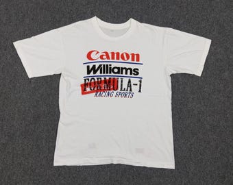 Vintage 90\u0027s CANON Williams Formula One Racing T-shirt - Etsy UK