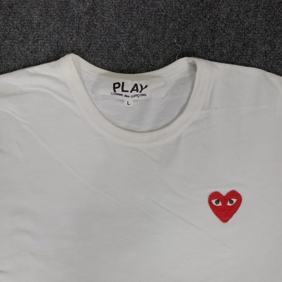 Comme Des Garcons Play Japanese Brand Tshirt - Etsy