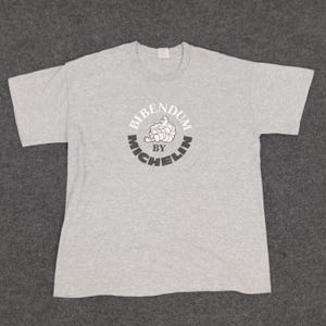 Vintage 90&#39;s Bibendum By Michelin Racing Tyre Tshirt