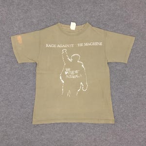 Vintage Rage Against The Machine American Rock Band Tshirt