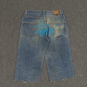 Vintage Stussy Streetwear Short Denim Jeans