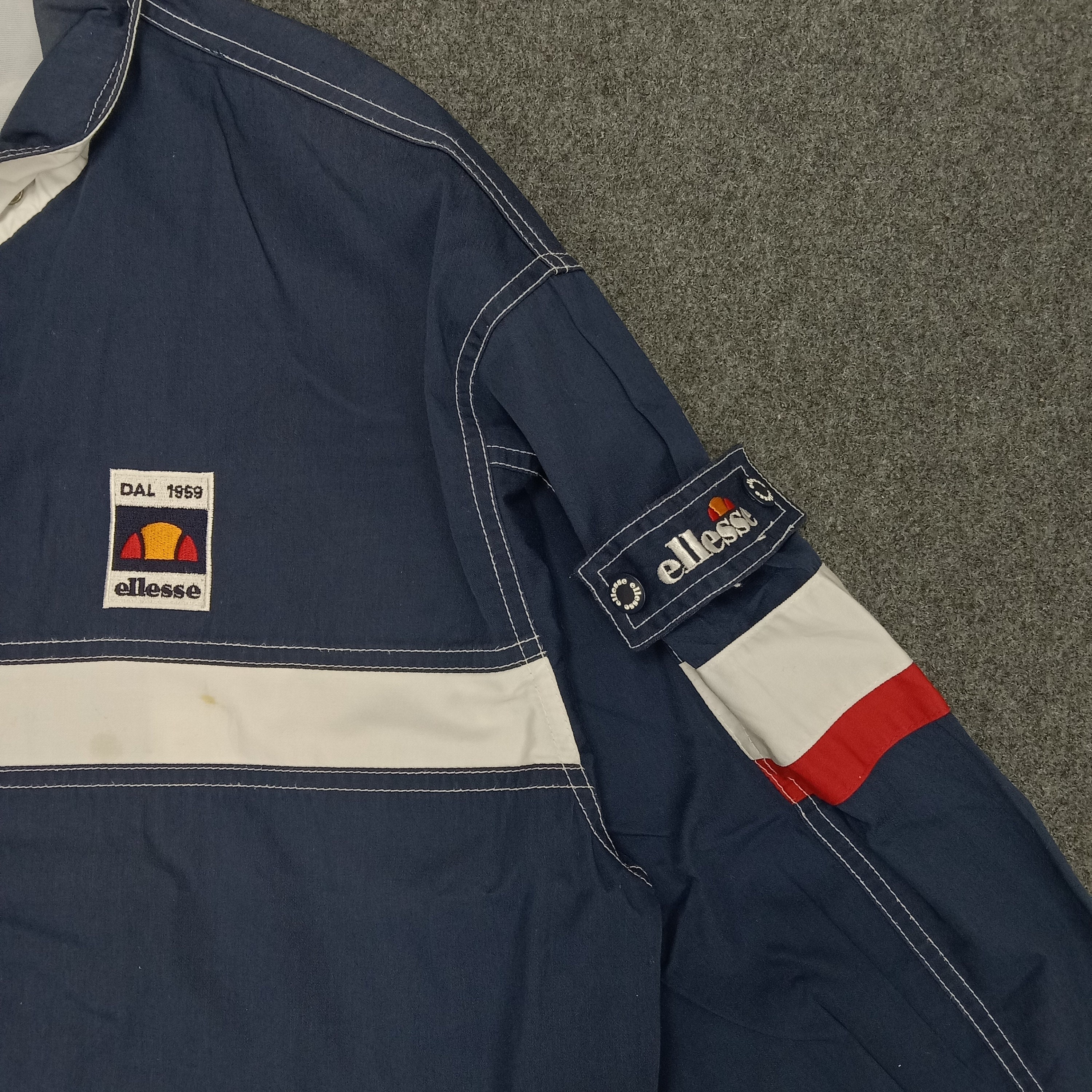 Vintage 90's ELLESSE Perugia Italia Dal 1959 Zipper Jacket