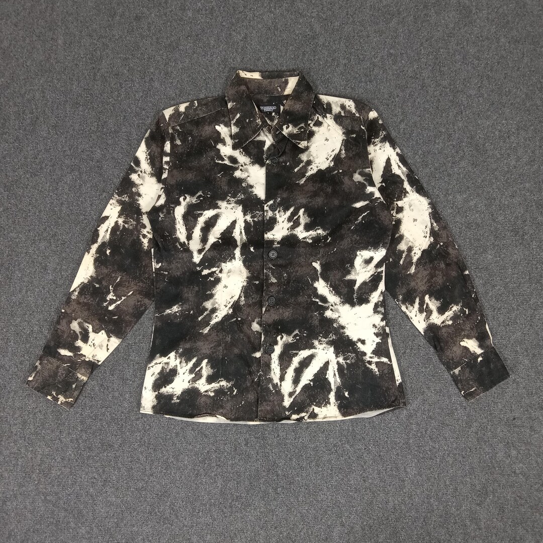 Tornado Mart Japanese Brand Tie-dye Shirt Button Up - Etsy
