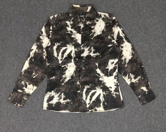 Tornado Mart Japanese Brand Tie-dye Shirt Button Up - Etsy