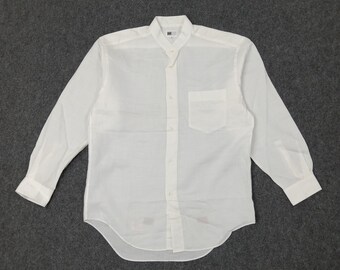 Vintage 90s Issey Miyake Brown Stripes Shirt Large IM Product
