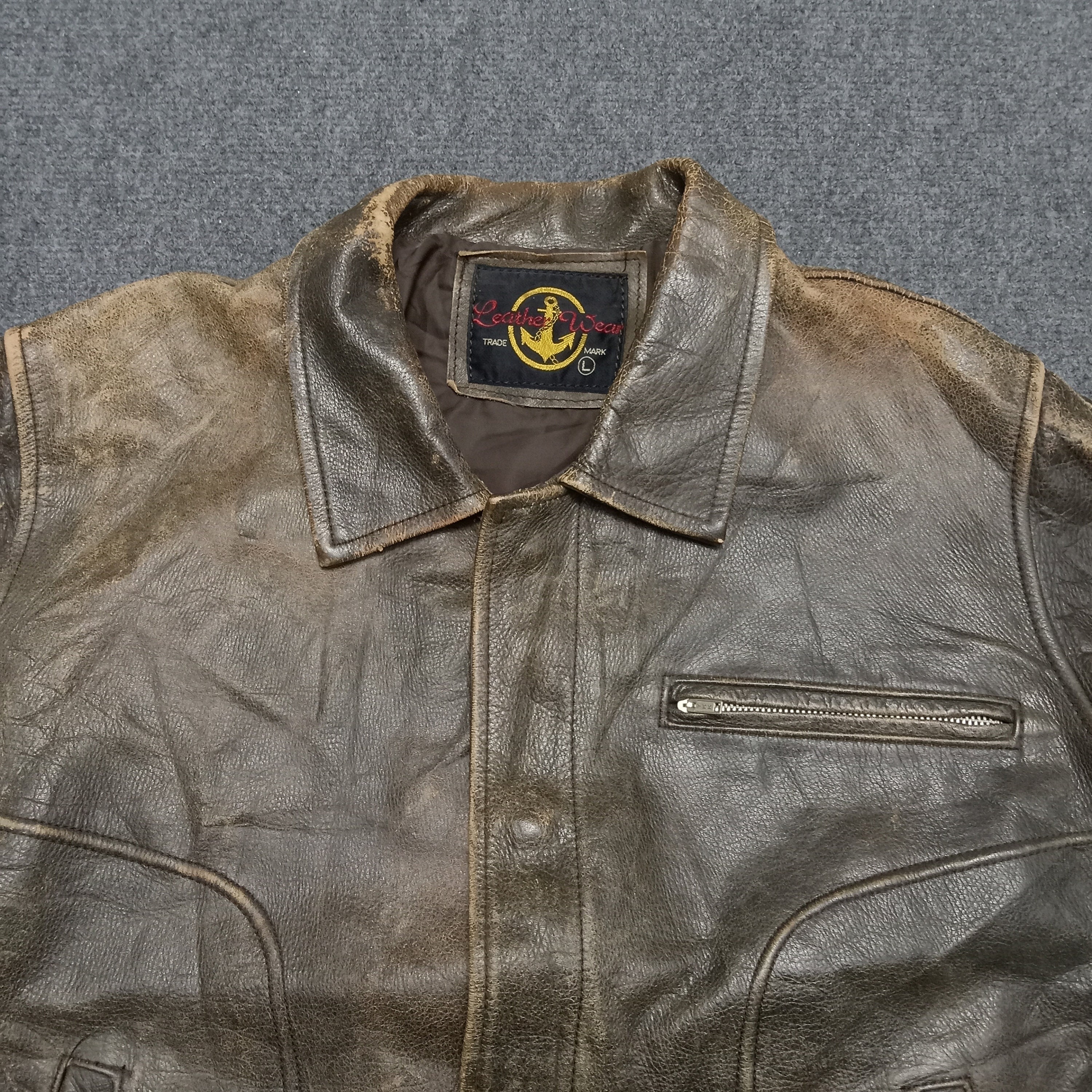 Vintage 90's Leather Wear Japanese Style Jacket - Etsy