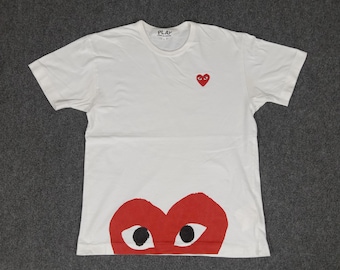 Vintage Comme Des Garcons Play Japanese Brand T-shirt - Etsy Israel