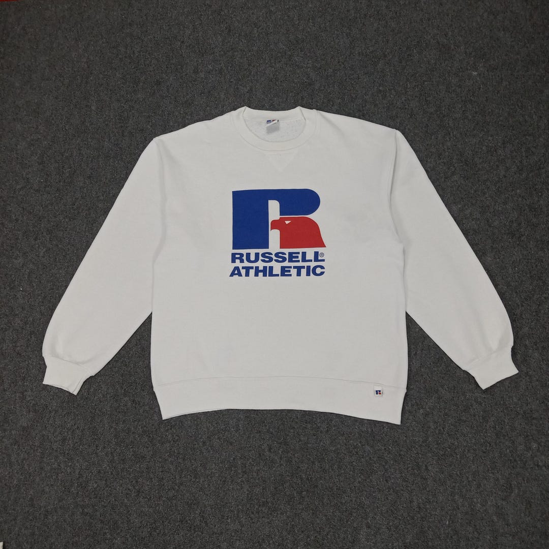 トップス 80s~ Russell Athletic sweat shirt USA Vintage 80's Russell Athletic USA Made Solid RED Crewneck