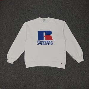Russell Athlétique Logo Patch Balise Lettre R Aigle Tête Rouge Blanc