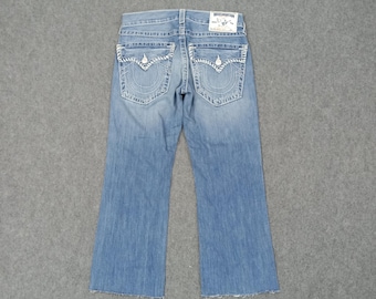 VINTAGE 2000s Y2K TRUE RELIGION Low Rise Waist Britney Blue Denim