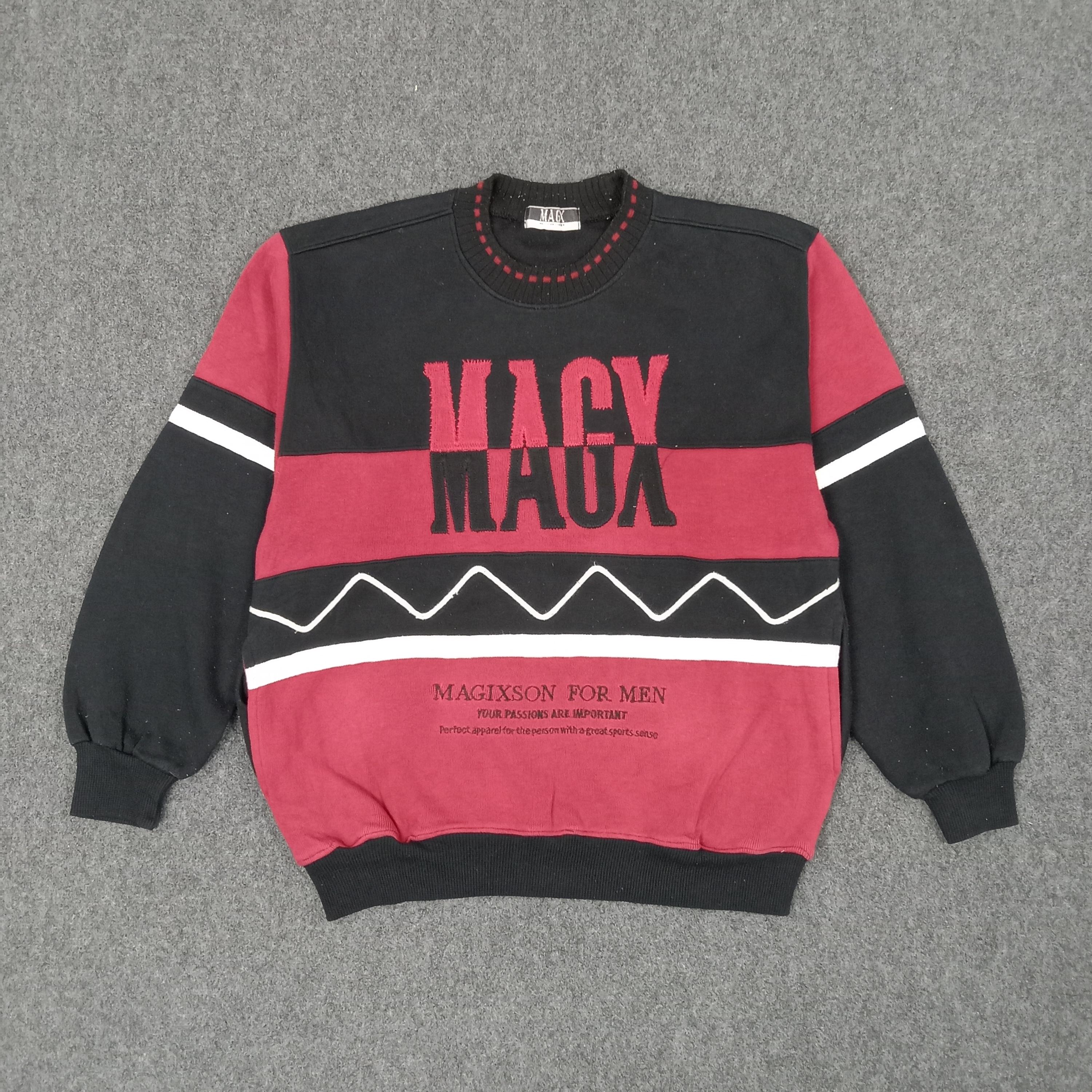 メンズ 90s MAGIXSON CITY CLUBビッグロゴ刺繍セットアップ上下レトロ