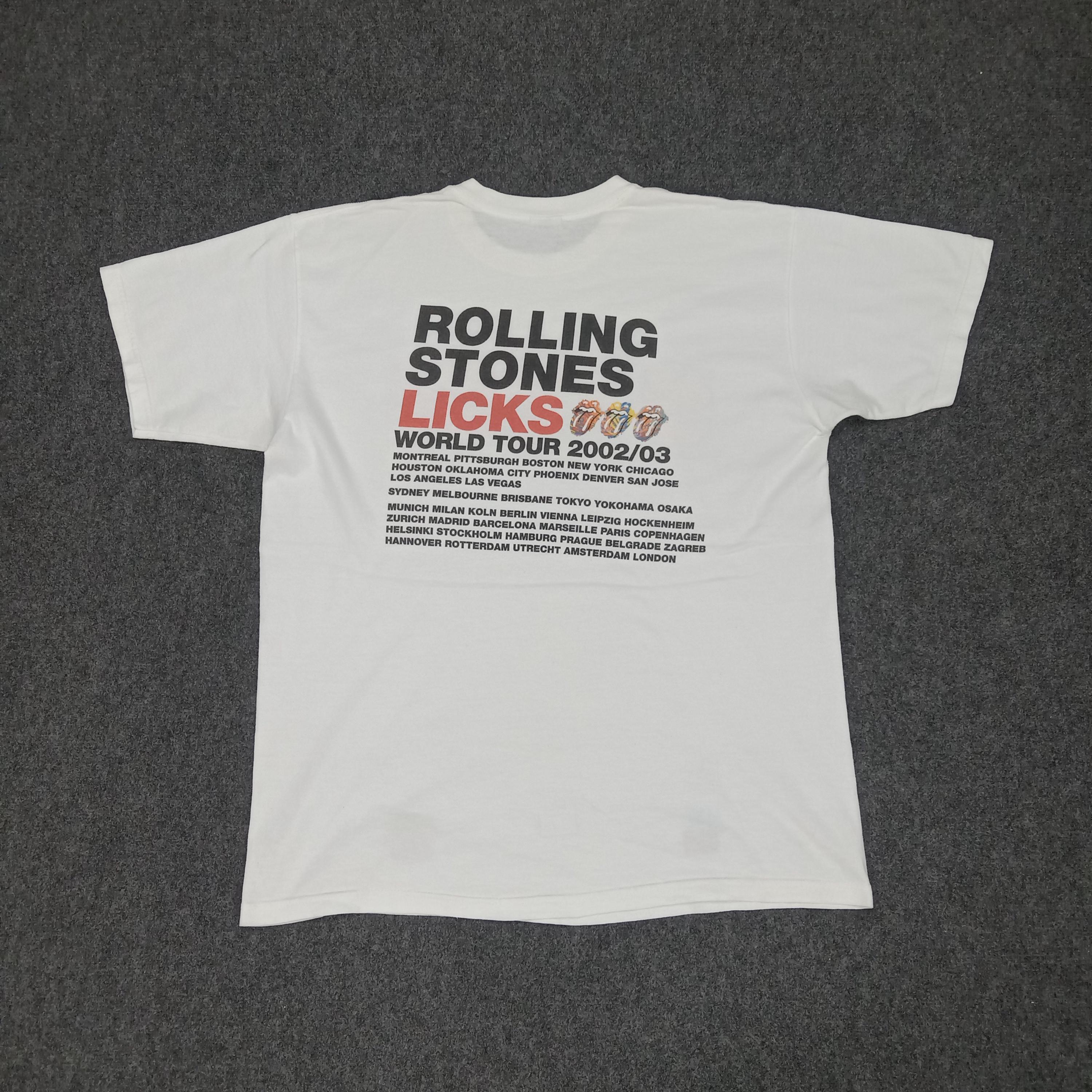 The Rolling Stones Licks World Tour 2002/03 Tshirt - Etsy