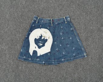Vintage Hysteric Glamour Japanese Brand Mini Denim Skirt - Etsy Vintage Hysteric Glamour Japanese Brand Mini Denim Skirt - Etsy